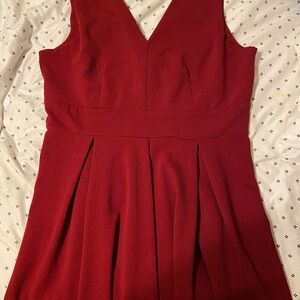 Elegant Red Sleeveless Dress